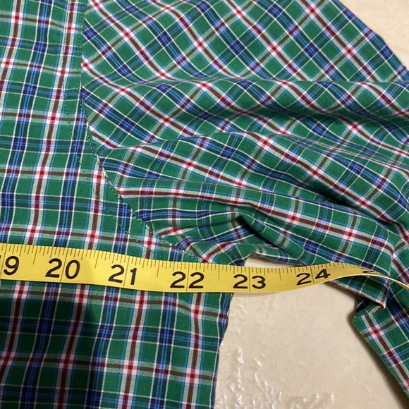 CHAPS🎄 Ralph Lauren L/S Button Down Green/Red/Blue Check🎄perfect for Holidays! - Picture 9 of 13
